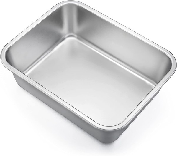 Auflaufform Edelstahl Rechteckig 27X21X8 Cm Ofenform FüR Lasagne Tiramisu-image