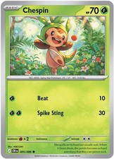 Pokemon Chespin 005/086 Chaos Rising Common NM