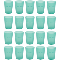 20X Kunststoffbecher GrüN Trinkbecher Party-Becher PlastikgläSer Mehrweg 0,4L
