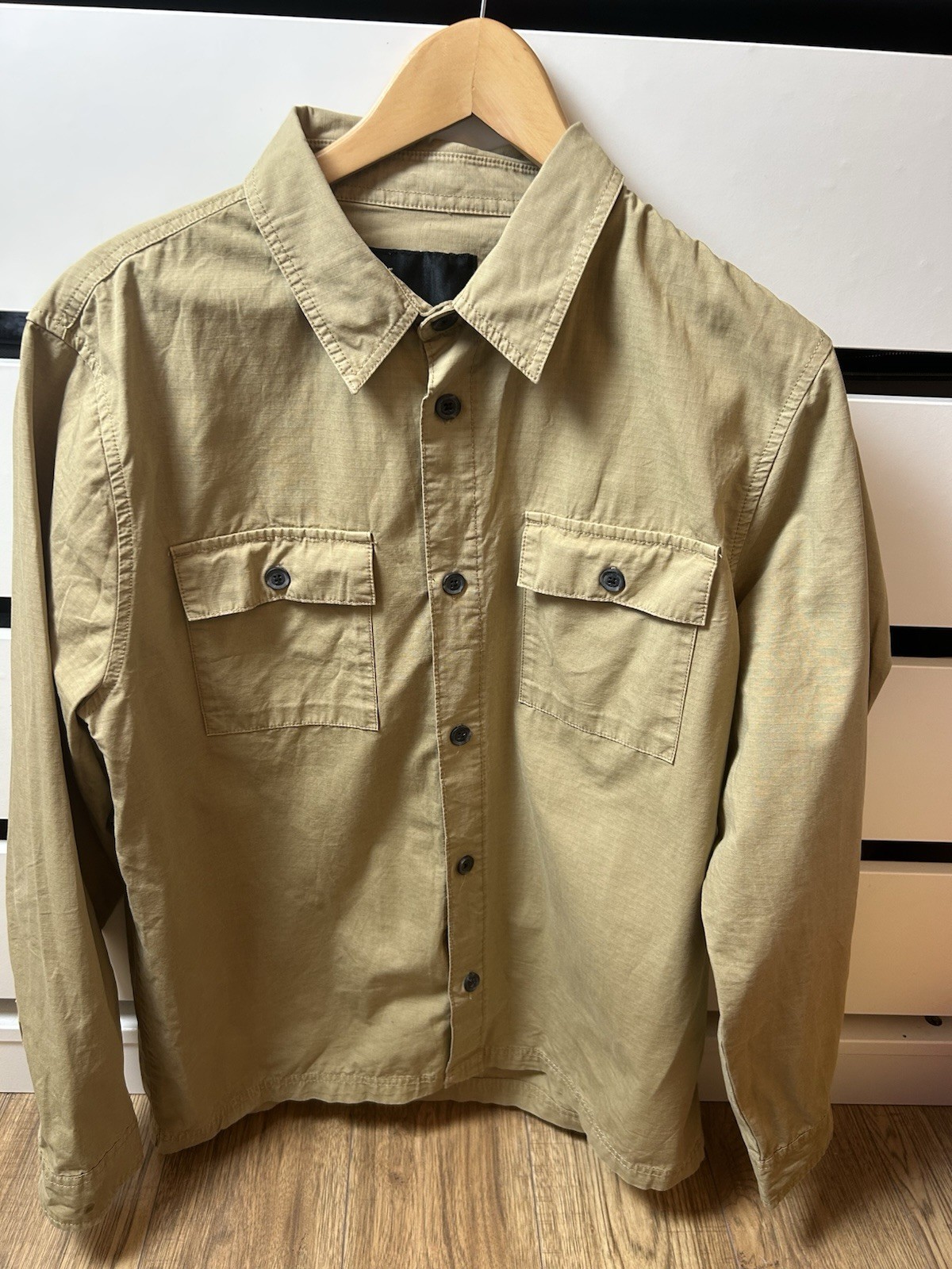 Threadbare Lightweight Shacket Shirt Jacket Khaki… - image 1
