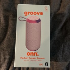 Onn Medium Rugged Bluetooth Speaker with LED Lighting IPX7 Waterproof New