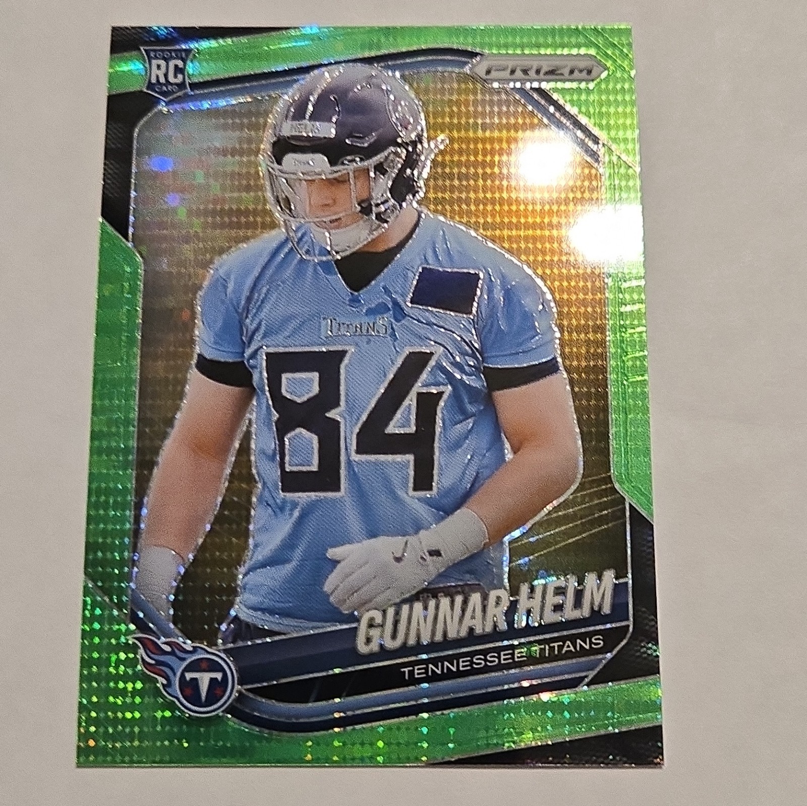 Gunnar Helm Panini Prizm #359 Neon Green Pulsar