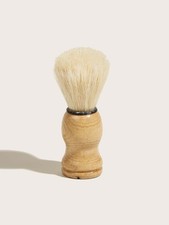Yellow Wooden Shaving Brush For Men Soft Bristle Foaming Beard Care