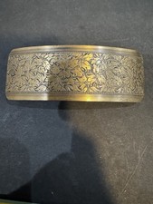 Vtg Etch Floral Hair Clip Made In France TC12