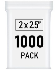 1000 Pcs Small Plastic Bags, Bag 2 x 2.5 Inch, Mini Small, Clear
