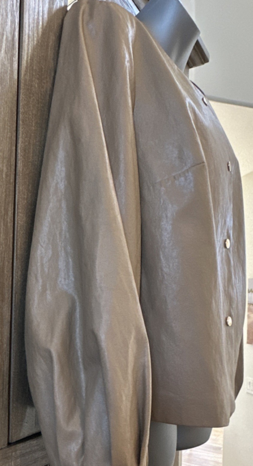 Chico's Beige Button Front Lined Basic Jacket Lon… - image 3