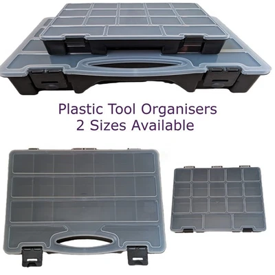 Plastic Storage Box Storage Screw Tool Organiser Carry Case Nails Nuts Bolts NEW