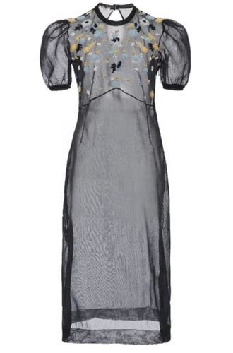 Abito trasparente ricamato floreale Miu Miu taglia 40 prezzo di listino 3500€ leggi