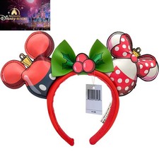 Loungefly Disney Mickey Minnie Mouse Ornament Headband Christmas Holiday Ears