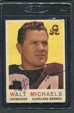 1959 Topps Walt Michaels #26 Signed Autograph Auto Browns