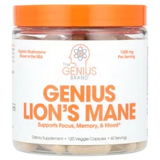 Genius Lion's Mane, 120 Veggie Capsules (600 mg per Capsule)