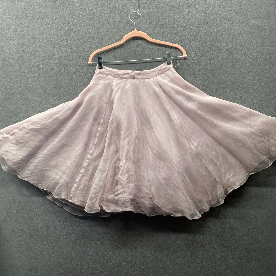 Bailarina de seda Odille Fairycore falda caprichosa para mujer 0 coqueta forrada malva Foto 4 de 4