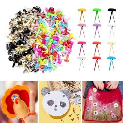 400 Papierklammern, Spikes, Scrapbooking-Brads für Kartenherstellung,