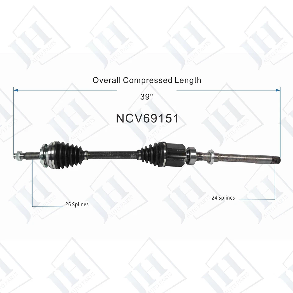OE Front Pair Left Right CV Axle Shaft For 19-21 Toyota RAV4 XLE AWD Japan Built - Image 3 of 4