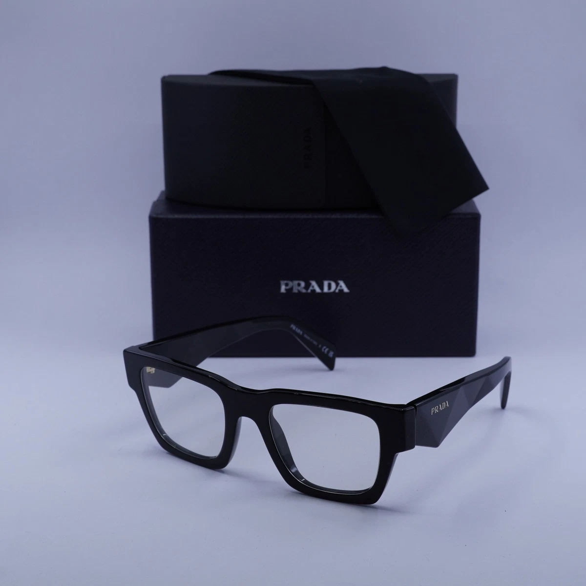 Prada SPR27YS 27 1AB08N 54 Black Clear Blue Filter Eyeglasses/Sunglasses 27YS PRADA Black Clear Sunglasses for Women for sale | eBay main image 3