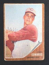 1962 TOPPS John Edwards ROOKIE Baseball Card #302