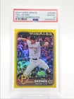 PAUL SKENES 2024 TOPPS UPDATE ROOKIE DEBUT YELLOW RAINBOW FOIL RC PSA 10 Q0521