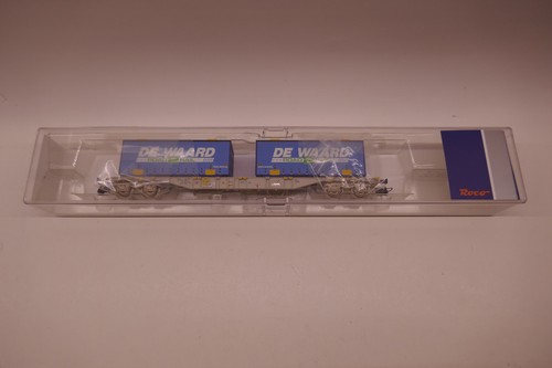Roco H0 76931 Containertragwagen Sgns AAE Ep. VI  DE WAARD neuwertig in OVP | Condition: Gebraucht