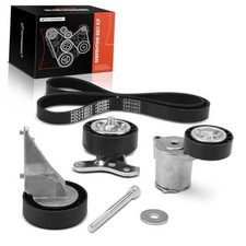 Engine Serpentine Belt Drive Kit With Tensioner Idler Pulley Compatible