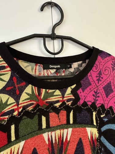 Desigual Avant Garde Women Multicolor Very Crazy Y2K Floral Jumper Size M - Picture 7 of 8