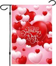 Double-Sided Valentine s Day Garden Flag 12 x 18 Inch for Home Decor