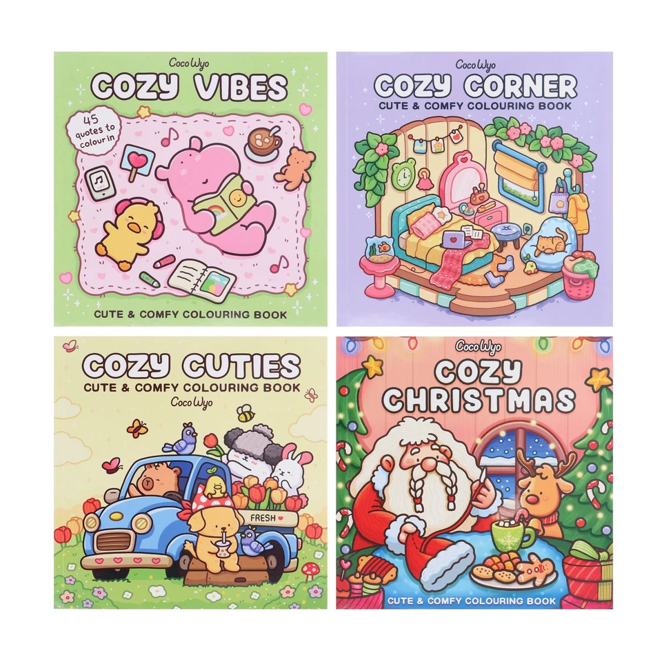 Coco Wyo: A Cute & Comfy 4 Colouring Books Set - Ages 8+ - Paperback - Image 2 of 4
