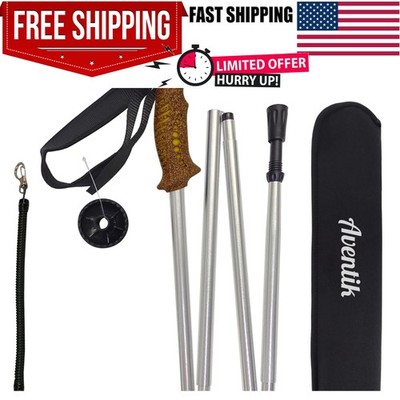 Aventik Fold-able Wading Staff Water Depth Safety Warning Sign Coated Stainless