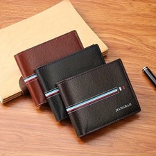 Pu Leather Wallet, Men's Horizontal Short Wallet, Multi-Card Holder