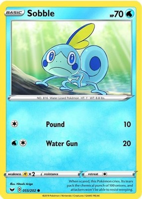 Sobble - 055/202 - Common - Moderately Played