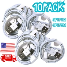 Lot USB Charger Cable Cord For Apple iPhone iPad X XR 11 12 13 14 Pro Max 1x 10X