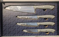 Zakarian by Dash 4-Piece Full Tang Cutlery Knife Set – Cool Gray – NEW in Box