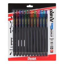 12 Count Gel Pens Smooth Writing Fast Drying Ink Rubber Grip for Comfort