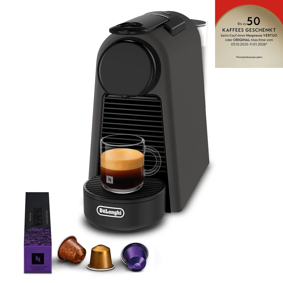 De'Longhi Nespresso Essenza Mini EN85.BKMT Kaffeemaschine Kapselmaschine 19 bar