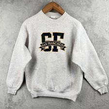 San Francisco California Embroidered VTG Sweatshirt Womens M Gray Hanes Retro