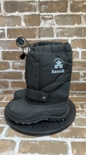 Kamik Rocket Waterproof Winter Lined Snow Boots Black Boys Youth Size 1
