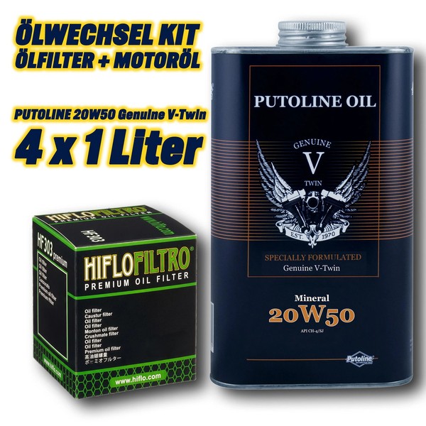 ÖLfilter MotoröL Kit 4L 20W50 Genuine V-Twin (FüR: Ducati Indiana 750 88 )-image