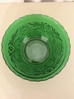 Vintage Anchor Hocking Forest Green Sandwich Glass Large 8.25” Serving Bowl