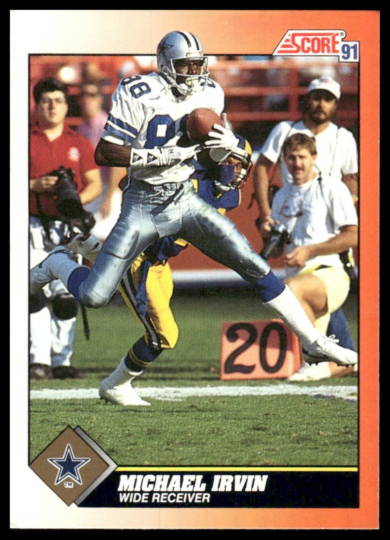 Michael Irvin #452 Football Cards 1991 Score trading card — raw and PSA graded price guide