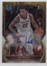 2022 Bowman U Chrome Prospect Gold Lava Refractor 34/50 Tre White #32 Auto 6o3