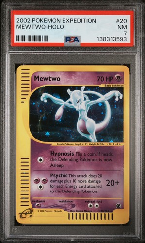 Mewtwo graded PSA 7 for sale on eBay