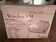 Radio Shack FM Intercom 43-493 White Open Box 3 Phase Compatible 2 Station