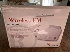 Radio Shack FM  Intercom #43-493 White Open Box 3 Phase Compatible 2 Station