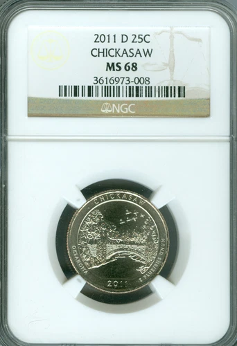 2011 D CHICKASAW QUARTER NGC MS68 FINEST GRADED  . 