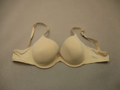 36C AUDEN Womens Beige Lined Underwire Full Coverage Back Closure Demi Bra 9J