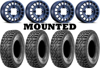 Kit 4 Sedona Ridge Saw 2.0 Tires 33x9.5-15 on Method 407 Bead Grip Blue 1KXP