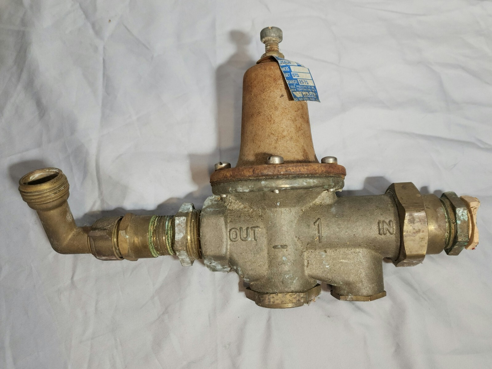 Watts 25AUB Pressure Regulator 1" Solder Double Union 2575 PSI Output