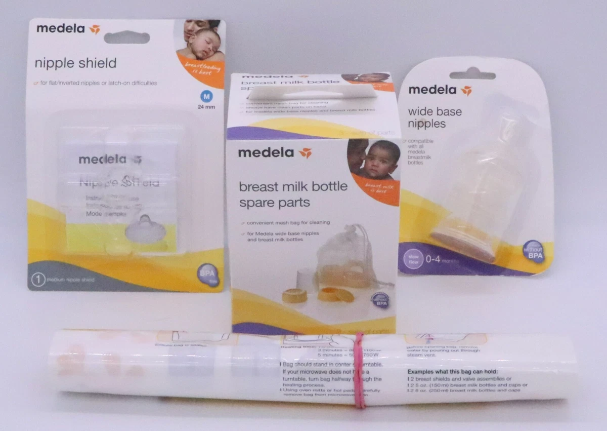 MEDELA LOT BREAST MILK BREASTFEEDING ACCESSORIES MILK BOTTLE SPARE PARTS  SHIELD