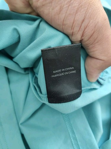 Au Noir Polo Shirt Men's Large Size 4 Teal Blue Short Sleeve - Picture 10 of 15