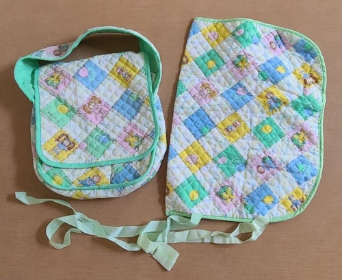 Vintage Coleco Cabbage Patch Kids Sleeping Bag Slumber and Diaper Bag Set Of 2