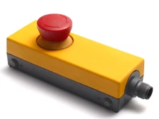 Mini box with emergency stop M12 connection